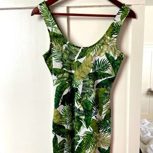 H&M Divided Bodycon Palm Leaf Mini